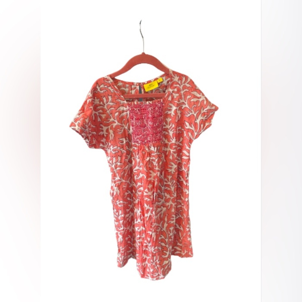 Coral cover-up dress